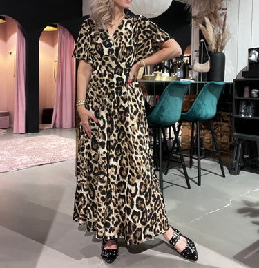 Kastgeluk dress Mae Leopard